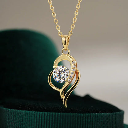 Luxury 100% Real 18k Gold Women's Pendant Necklace