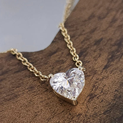 3 Carat Moissanite Pendant Necklace
