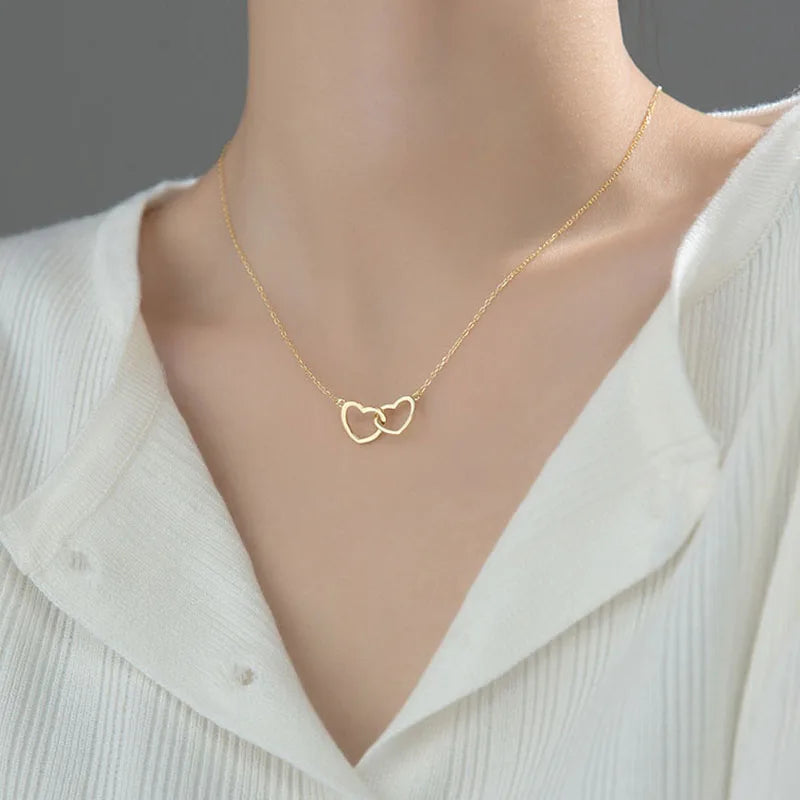 Double Heart Necklace