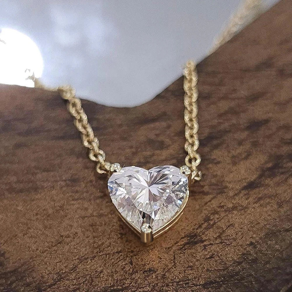 3 Carat Moissanite Pendant Necklace