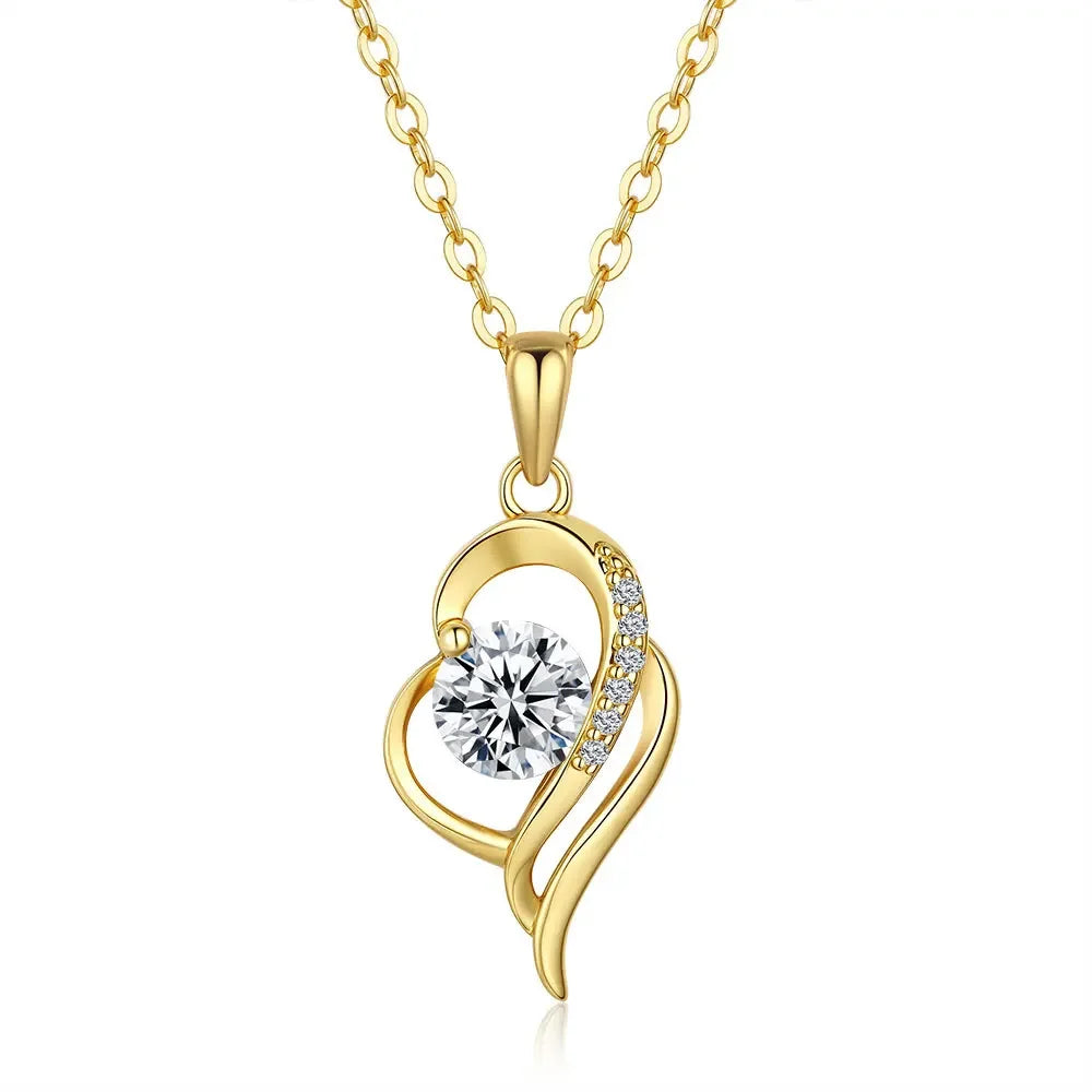 Luxury 100% Real 18k Gold Women's Pendant Necklace
