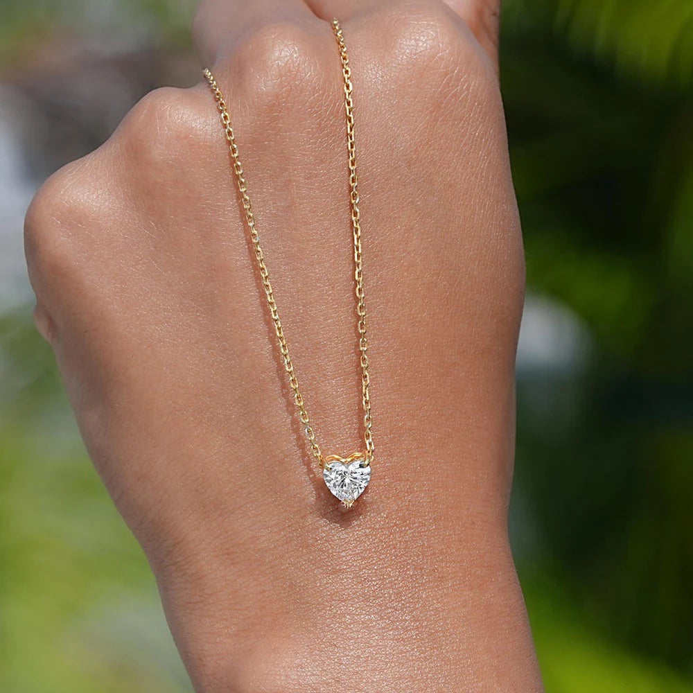 3 Carat Moissanite Pendant Necklace