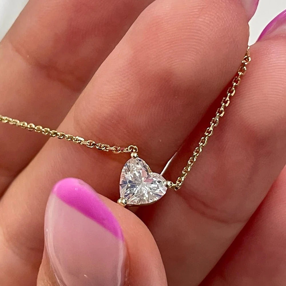 3 Carat Moissanite Pendant Necklace